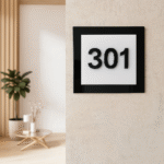 Modern Acrylic Apartment Number Plate – Flat Number Sign&nbsp;